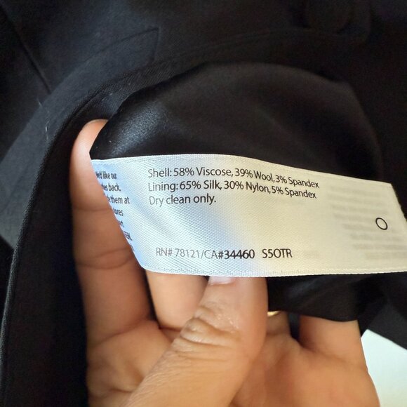 Eileen Fisher Woman Wool Blend Single Button Blazer Silk Lined Black Size 22W Ca - Picture 5 of 9